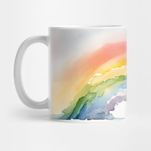 Rainbows and clouds - Watercolour - 03 Mug